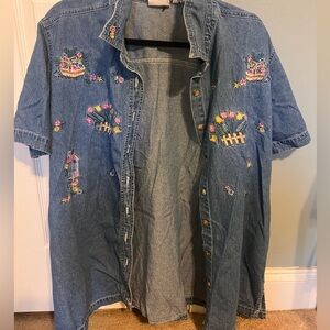 embroidered jean shirt!